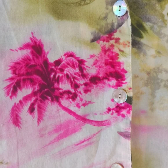 2x Caribbean Joe woman "let Go" Floral shirt button up blouse - Picture 5 of 6